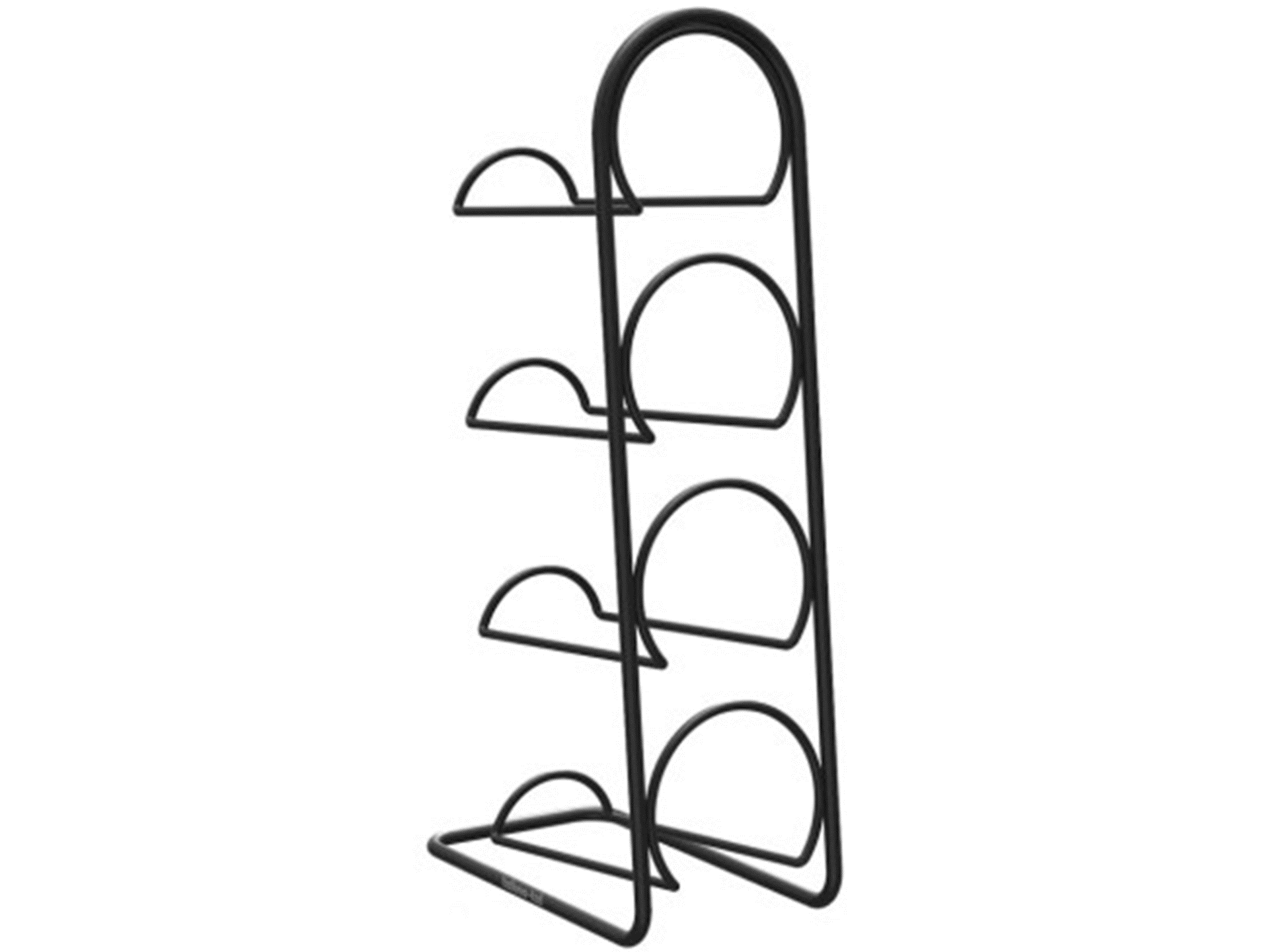 WINE RACK FOR 4 BOTTLES | MATT BLACK METAL